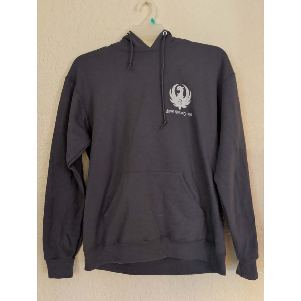 Ruger Mens Gray Rugged - Reliable - Firearms Logo Hooded Sweatshirt